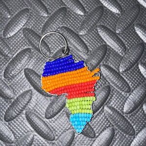 Africa pride rainbow keychain black African